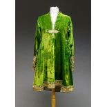 A ladies Ottoman green velvet jacket, Turkey, 19th century,