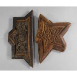 Two Fatimid carved and inlaid wood panels made for the minbar of Ibn Tulun, Cairo, Egypt,