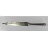 A Zand silver inlaid and inscribed steel spearhead, Iran, 18th century,