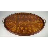 An Edwardian oval tray,