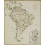 Christian Gottlieb, German 1758-1837- "Sud America", 1820; engraving with hand-colouring, 36.5x29.