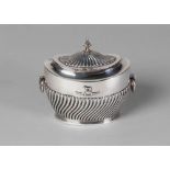 An Edward VII silver tea caddy, London c.1903, Carrington & Co.