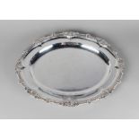 A Victorian silver meat platter, London c.