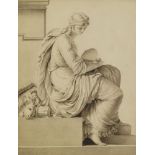 Attributed to Giovanni Battista Cipriani RA, Italian 1727-1785- "Allegory of Prudence"; pen,