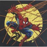 Steven Alan Kaufman, American 1960-2010- "Spiderman"; acrylic on canvas,