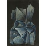 Francis Bott, German 1904-1998- "Kaltes Monument"; pastel, signed and dated 74, 50x35cm,