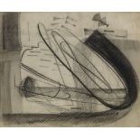 Francis Bott, German 1904-1998- "Composition"; charcoal, signed and dated 47, 22x26.