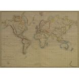 Edward Weller FRGS, British 1819-1884- "The World on Mercators Projection",
