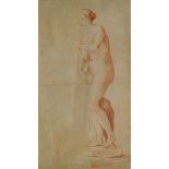 Attributed to Edme Bouchardon, French 1698-1762- The Medici Venus; red chalk on laid, 52.5x30.