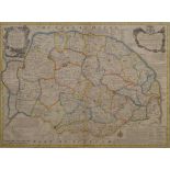 Emanuel Bowen, British 1693-1767- "The accurate map of the county of Norfolk",