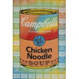 Steven Alan Kaufman, American 1960-2010- "Soup Can (Chicken Noodle)"; acrylic on canvas,