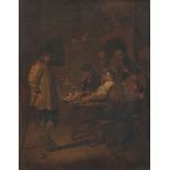 Follower of George Morland, British 1763-1804- Figures in a tavern; oil on canvas, 53x42.