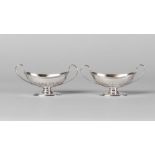 A pair of Victorian silver salts, London c.