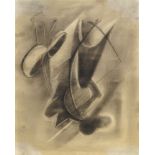 Francis Bott, German 1904-1998- "Der Schallem", c.1949; chalk and charcoal, signed, 33.5x26.