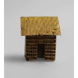 An African tribal gold model of a hut, Ivory Coast, early/mid 20th century, 4.