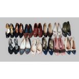 Seventeen pairs of ladies shoes and boots,