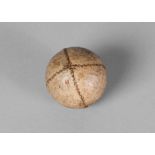 Withdrawn: A feather filled golf ball, late 18th/ 19th century,