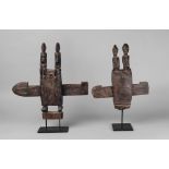 Two Tribal wooden door locks, later 19th/20th century,