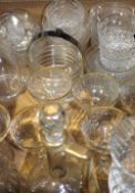 A quantity of clear and cut glass,