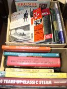 Five boxes of books,