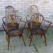 Four Ercol armchairs