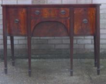 A George III mahogany bowfront sideboard