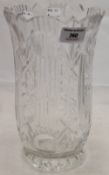 A cut glass vase