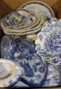 A box of miscellaneous china,