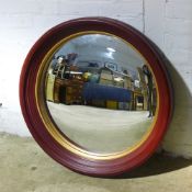 A round red mirror