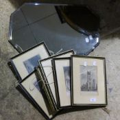 A quantity of prints of Ely Cathedral and a mirror