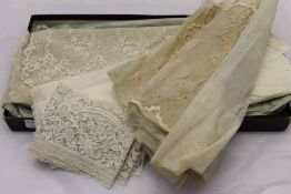 A small quantity of fine lace work