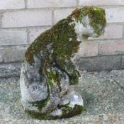 A garden ornament formed as a cat