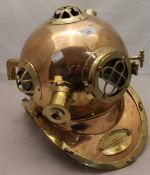 A copper divers helmet