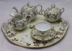 A porcelain tea for one set,