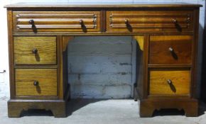 An oak linen fold desk