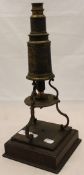 A Victorian monocular microscope