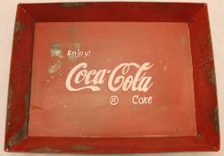 A Coca Cola tray