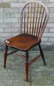 A single 19th century elm seated Windsor chair