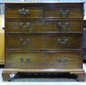 A 19th century mahogany chest of drawers with a brushing slide