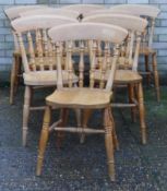 A set of eight modern kitchen chairs