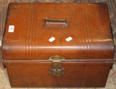 A small Victorian tin trunk