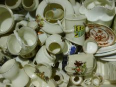 A quantity of various crested ware etc