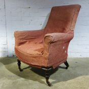 A Victorian upholstered armchair