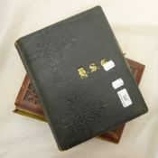 Two Victorian vacant photograph albums