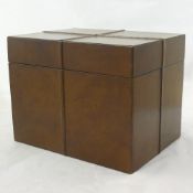 A square leather box