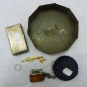 A small quantity of miscellaneous items, including a silver mounted pin cushion,