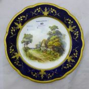 A Coalport hand painted cabinet plate