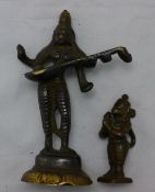 Two small bronze deities