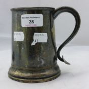An Old Sheffield silver plated tankard