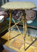 A late 19th/early 20th century bamboo table